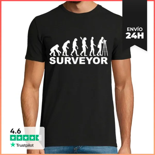Camiseta Hombre Clásica Evolución Del Topógrafo LaTostadora