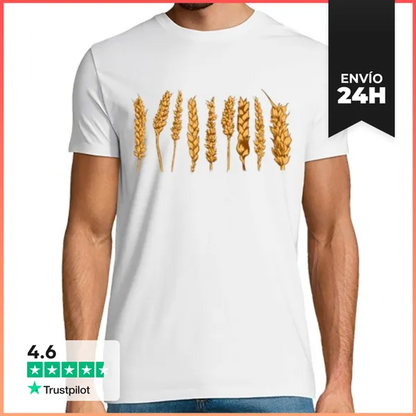 Camiseta Hombre Clásica Espiga De Trigo Trigo Billig Camión De