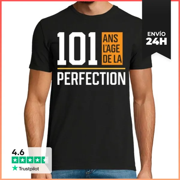 Camiseta Hombre Clásica Regalo De Cumpleaños Número 101 Para Ho