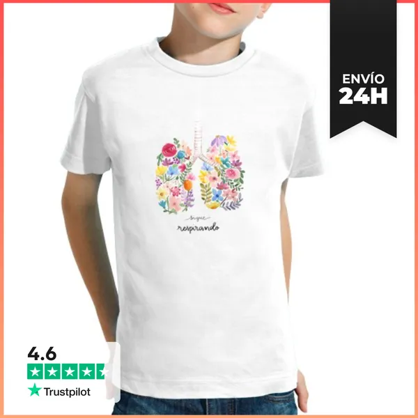 Camiseta Clásica Para Niños Sigue Respirando Niño LaTostadora