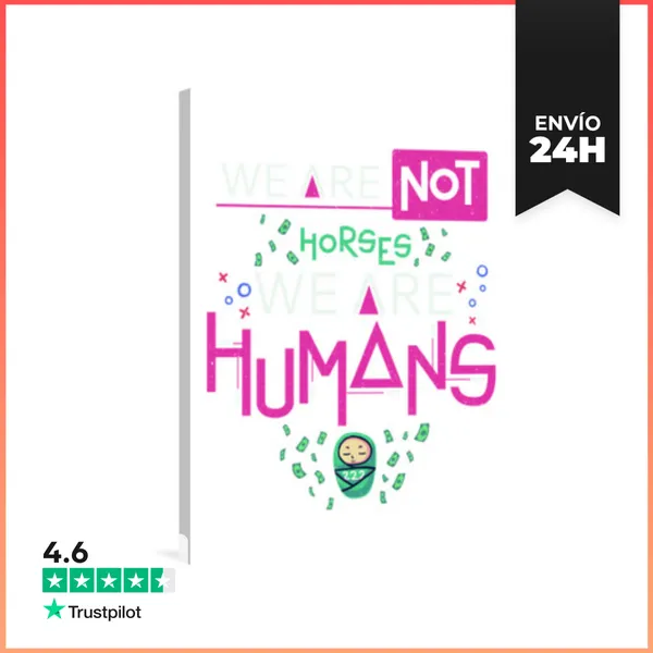 Lienzo Vertical We Are Humans El Juego Del Calamar LaTostadora