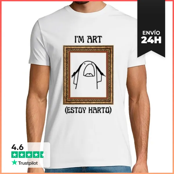 Camiseta Hombre Clásica I M Art Estoy Harto LaTostadora