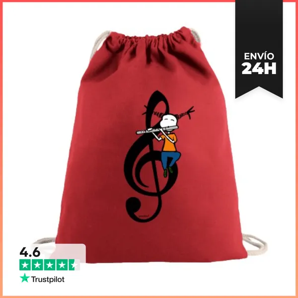 Mochila Saco Con Cuerdas Flute Life LaTostadora