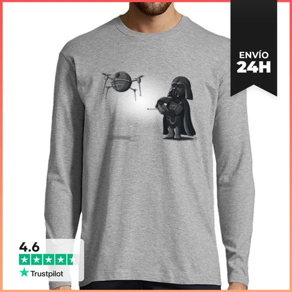 Camiseta Hombre Manga Larga Drone Star LaTostadora