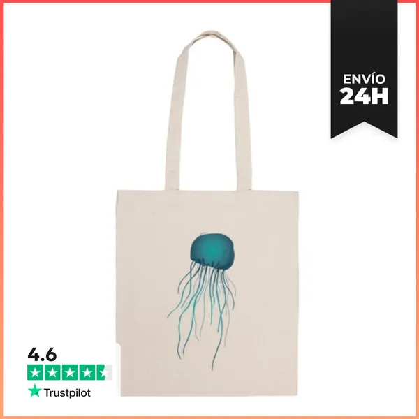 Bolsa De Tela Bolsa De Tela, Color Natural. Medusa Básica.