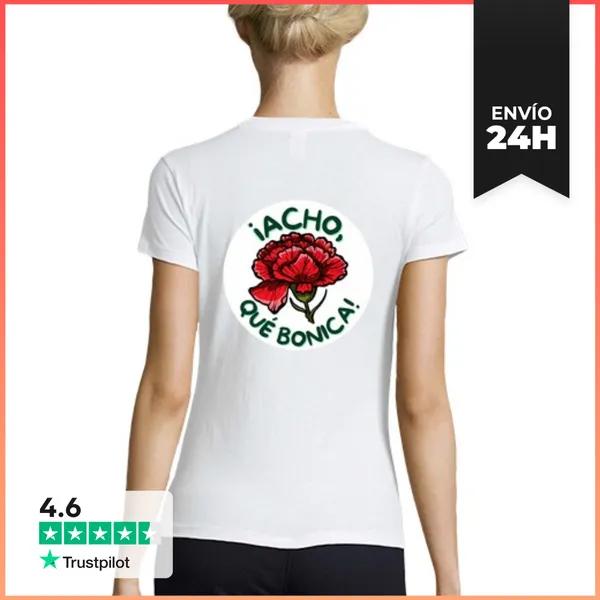 Camiseta Mujer Clásica Acho Qué Bonica LaTostadora