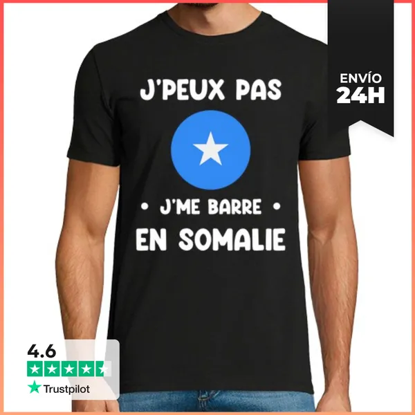 Camiseta Hombre Clásica No Puedo Me Voy A Somalia LaTostadora