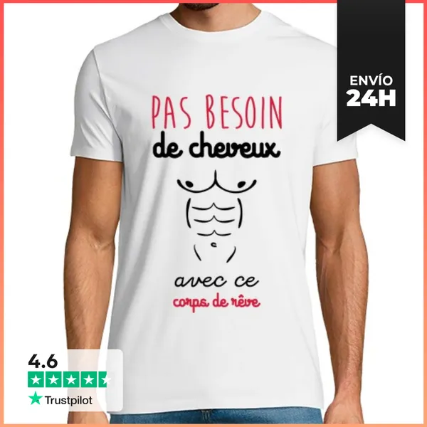 Camiseta Hombre Clásica Sin Necesidad De Pelo LaTostadora