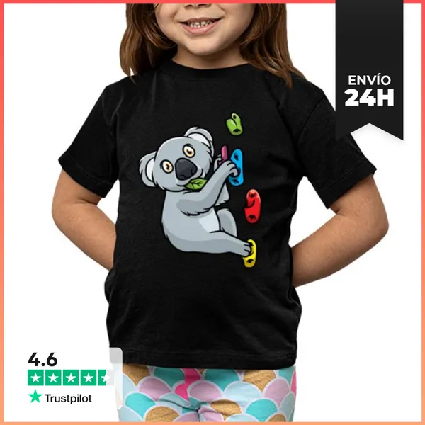 Camiseta Clásica Para Niños Escalada De Koala En Búlder