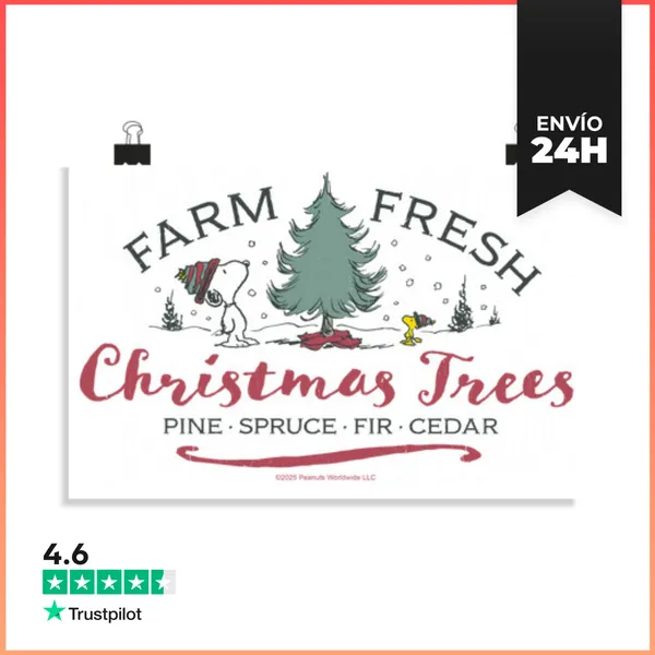 Póster Horizontal Christimas Trees LaTostadora