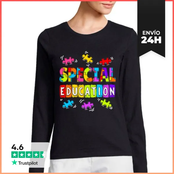 Camiseta Mujer Manga Larga Maestra De Educación Especial Spead
