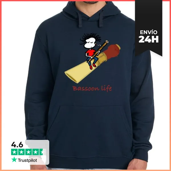 Sudadera Unisex Con Capucha Bassoon Reed LaTostadora