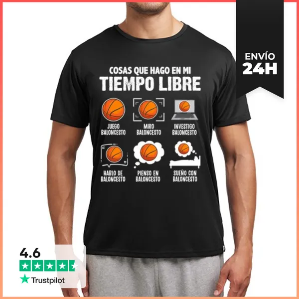 Camiseta Deportiva Hombre Me Encanta El Baloncesto Jugador De