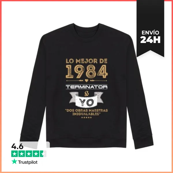 Sudadera Unisex 1984 Terminator & Yo LaTostadora