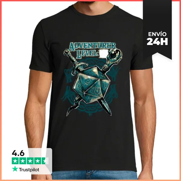 Camiseta Hombre Clásica Adventurer Level LaTostadora