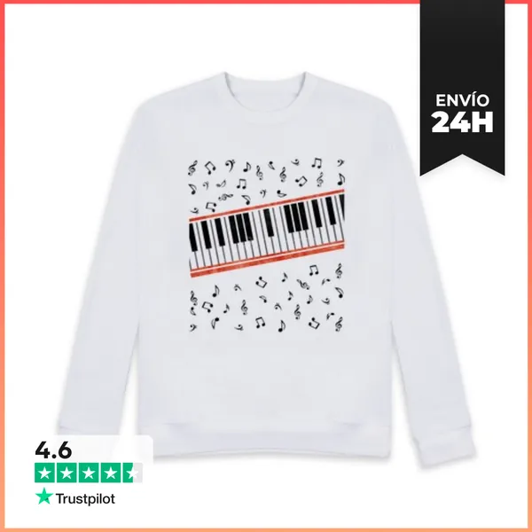 Sudadera Unisex Piano LaTostadora