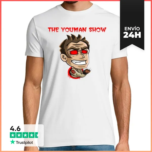 Camiseta Hombre Clásica Camiseta. Logo Del Canal The Youman Show,