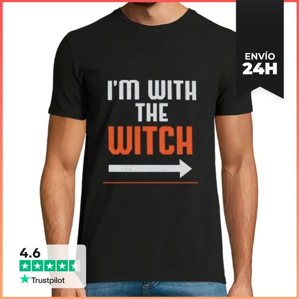 Camiseta Hombre Clásica Estoy Con La Bruja The Witch LaTostadora