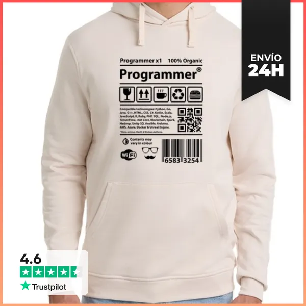Sudadera Unisex Con Capucha Programmer LaTostadora