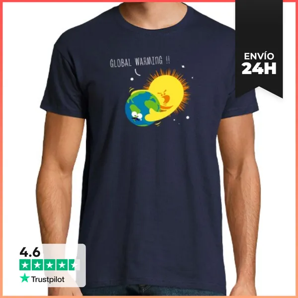 Camiseta Hombre Clásica Calentamiento Global LaTostadora
