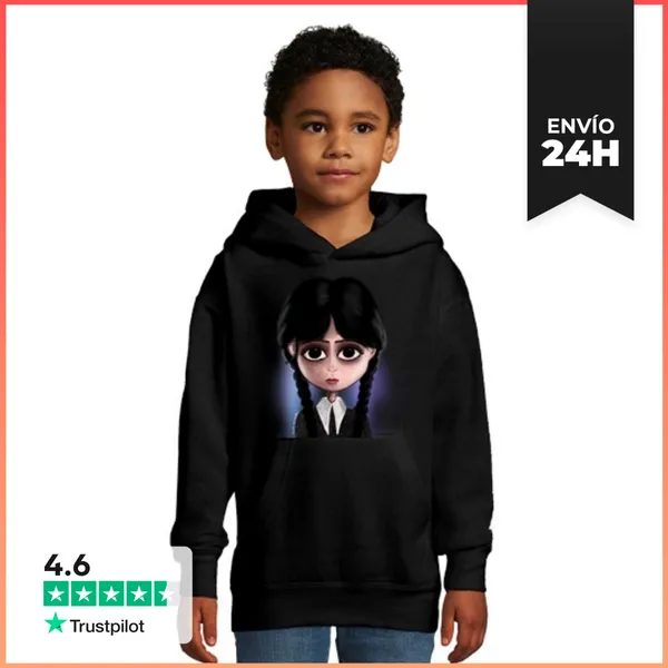 Sudadera Para Niños Con Capucha Sudadera Miércoles Fondo