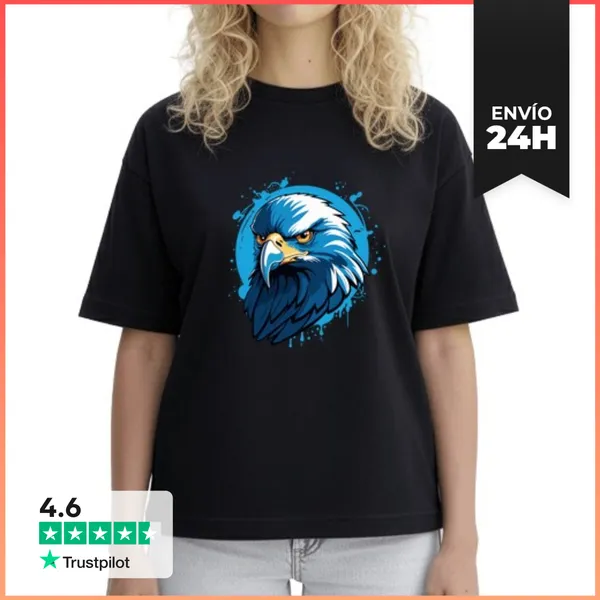 Camiseta Mujer Boxy Águila Azul LaTostadora