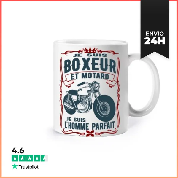 Taza Perfecto Boxeador Y Motociclista LaTostadora