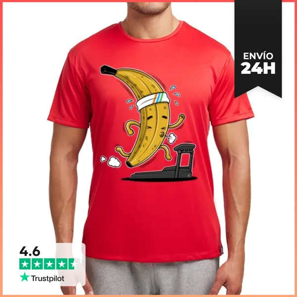 Camiseta Deportiva Hombre Corre Plátano LaTostadora