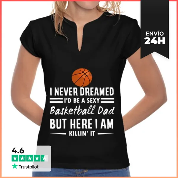 Camiseta Mujer Cuello Mao Mens Nunca Soñé Que Sería Sexy
