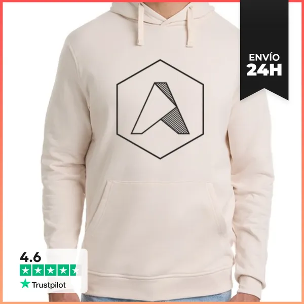Sudadera Unisex Con Capucha Hombre, Jersey Con Capucha, Blanco