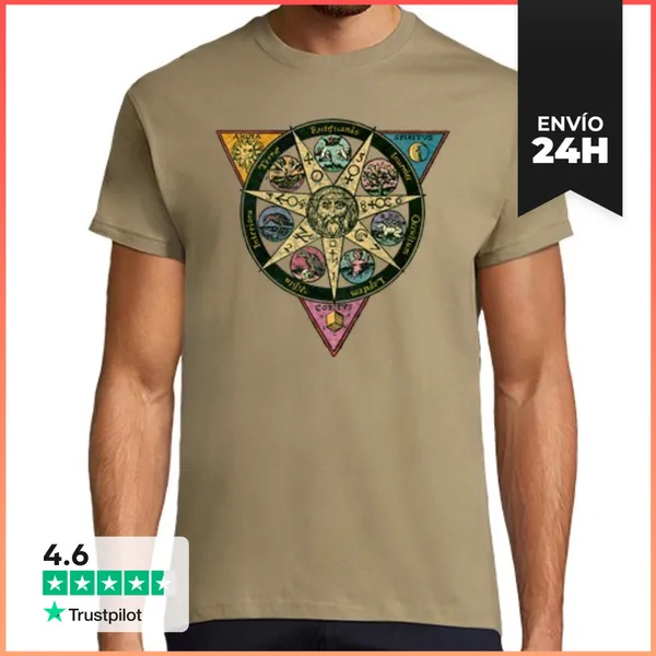 Camiseta Hombre Clásica Septem Operibus Alchimiae - VIntage Col