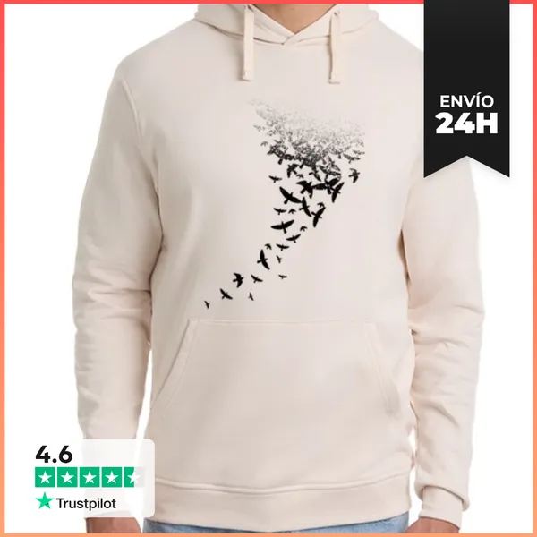 Sudadera Unisex Con Capucha Hombre, Jersey Con Capucha, Blanco
