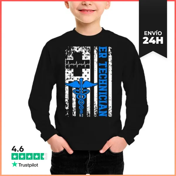 Camiseta Manga Larga Para Niños Habilidades De Técnico De