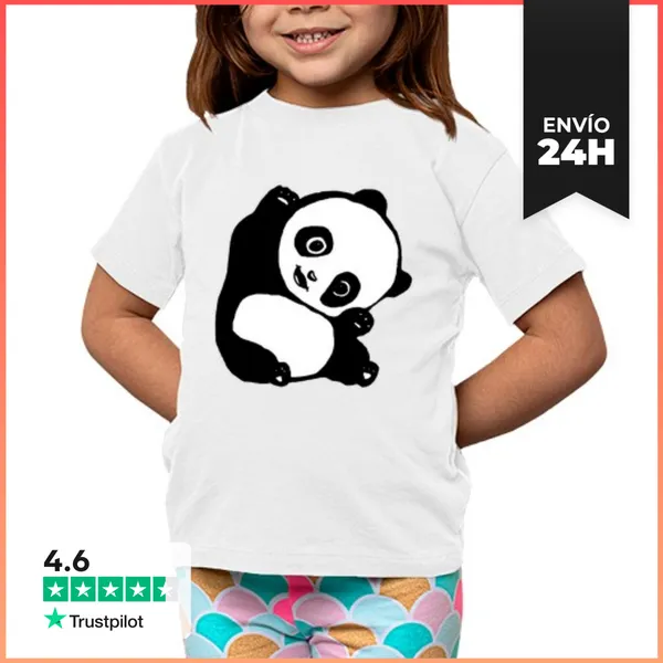 Camiseta Clásica Para Niños Panda LaTostadora