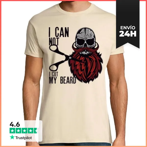Camiseta Hombre Clásica Cráneo Inconformista Cráneo Cráneo Barb