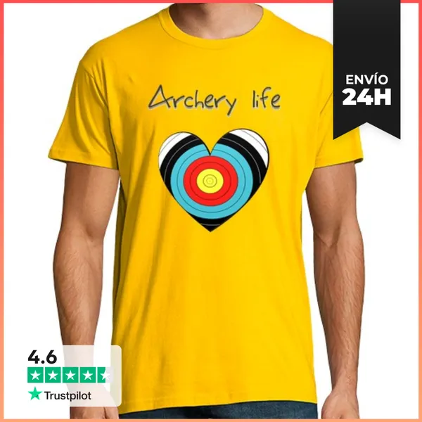 Camiseta Hombre Clásica Archery Life (heart 1) LaTostadora
