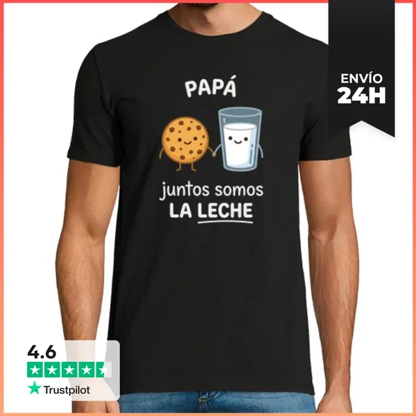 Camiseta Hombre Clásica Camiseta Día Del Padre Papá Juntos Somos