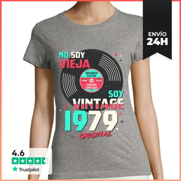 Camiseta Mujer Clásica Vintage 1979 LaTostadora