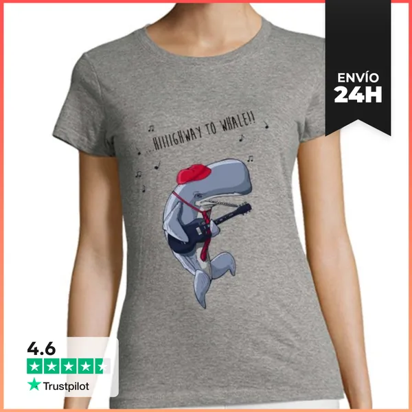 Camiseta Mujer Clásica Carretera A La Ballena LaTostadora