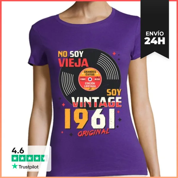 Camiseta Mujer Clásica Vintage 1961 LaTostadora
