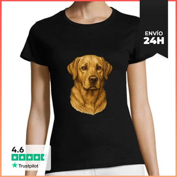 Camiseta Mujer Clásica Perro Labrador Retriever LaTostadora