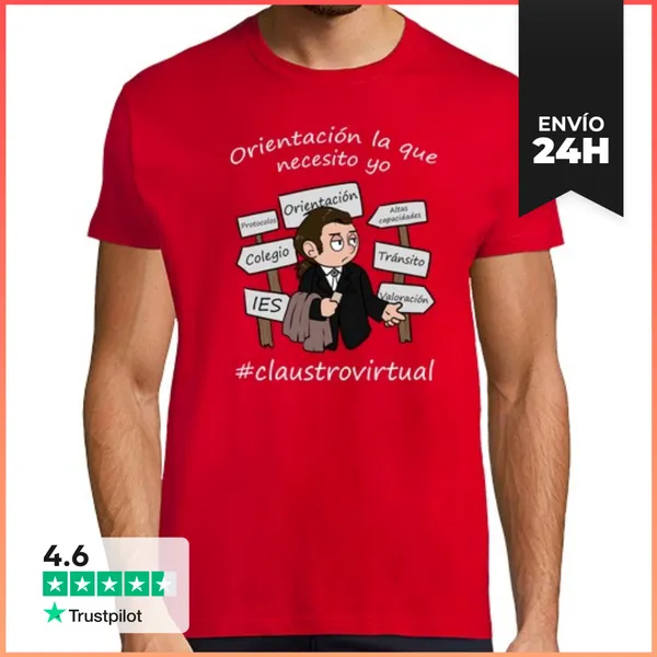 Camiseta Hombre Clásica Orientación Hombre Blanco LaTostadora