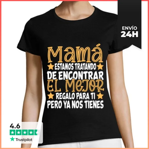 Camiseta Mujer Clásica Regalo Divertido Mamá E Hija Hijo