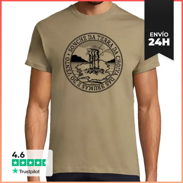 Camiseta Hombre Clásica Galicia- Terra Das Brumas, Da Choiva