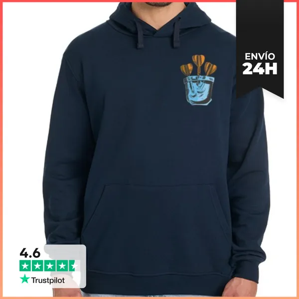 Sudadera Unisex Con Capucha Juego De Dardos En Una Funda