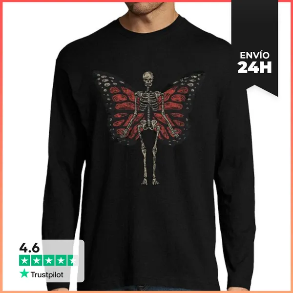 Camiseta Hombre Manga Larga Estética Grunge De Hadas Fairycore