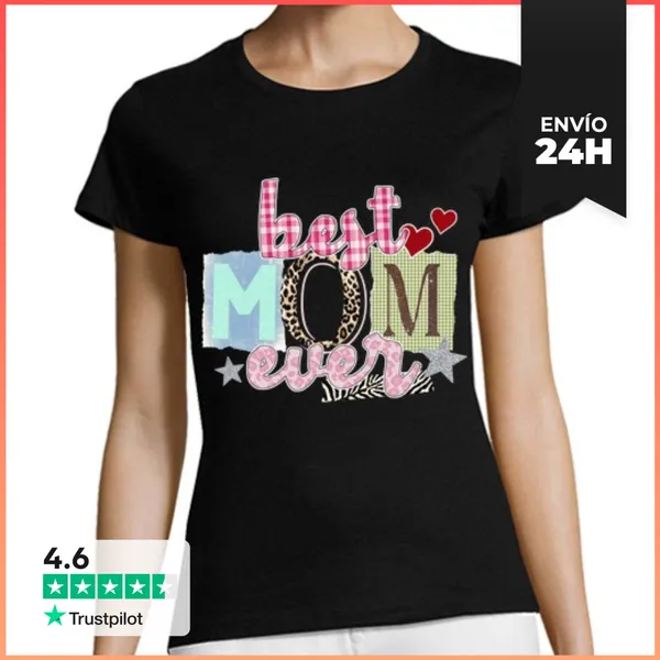 Camiseta Mujer Clásica BEST MOM EVER COLLAGE LaTostadora