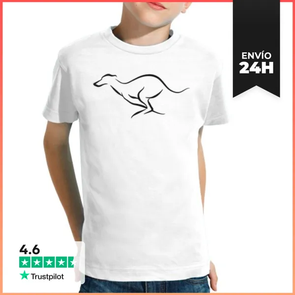 Camiseta Clásica Para Niños Galgo Corriendo LaTostadora