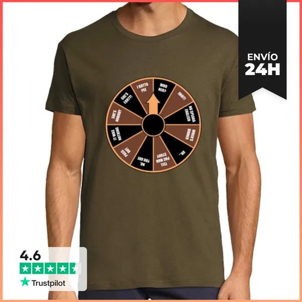 Camiseta Hombre Clásica Ruleta Scott Pilgrim LaTostadora