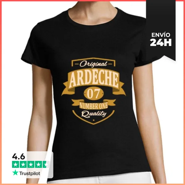 Camiseta Mujer Clásica Departamento Ardèche 07 LaTostadora